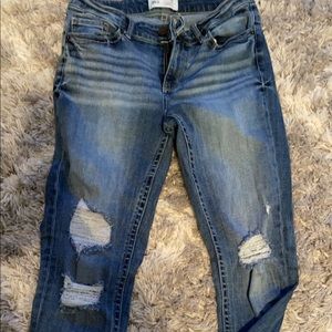 Bke skinny jeans with fray bottom